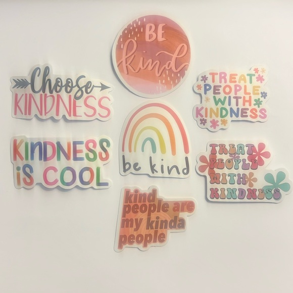 None Other - “Kindness” Vinyl Sticker Lot - 7 Vinyl Stickers